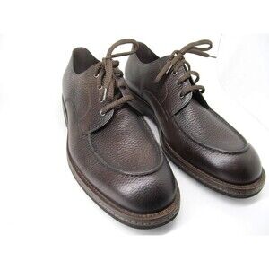 Barrett Italy  Dark Brown Pebbled Lace Up Derbys Vibram Soles Size US 11 (UK 10)